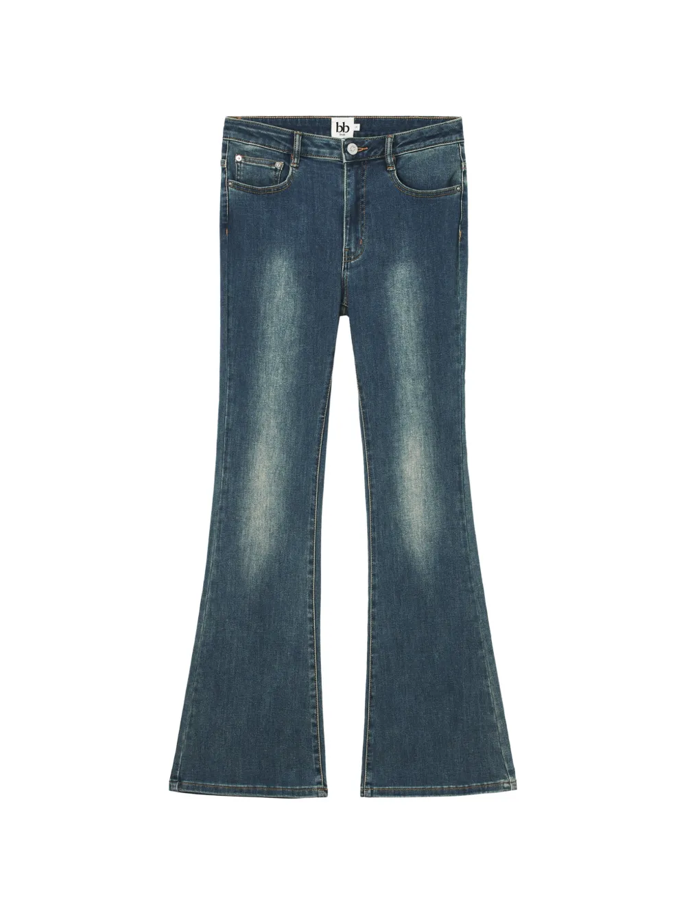 B+ab Faded Flared-leg Jeans In Blue