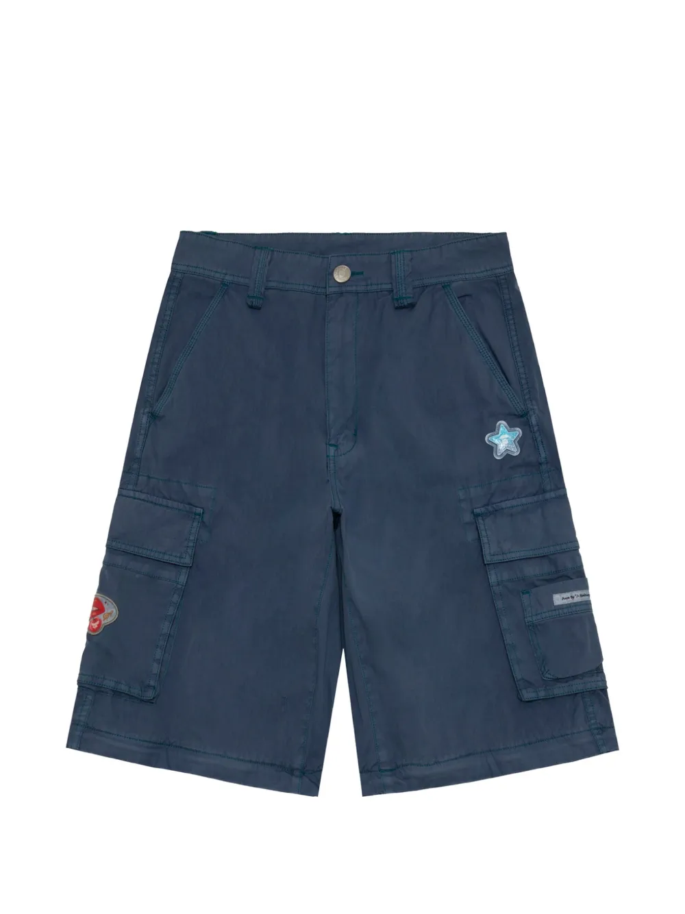 AAPE BY *A BATHING APE Cargo broek met patchdetail en afritsbare pijpen Blauw