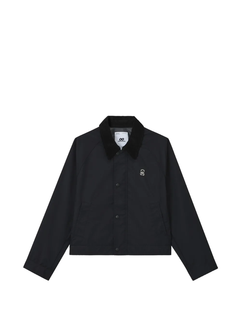 CHOCOOLATE corduroy-collar logo-patch jacket