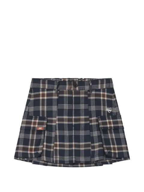 CHOCOOLATE check-pattern cargo mini skirt