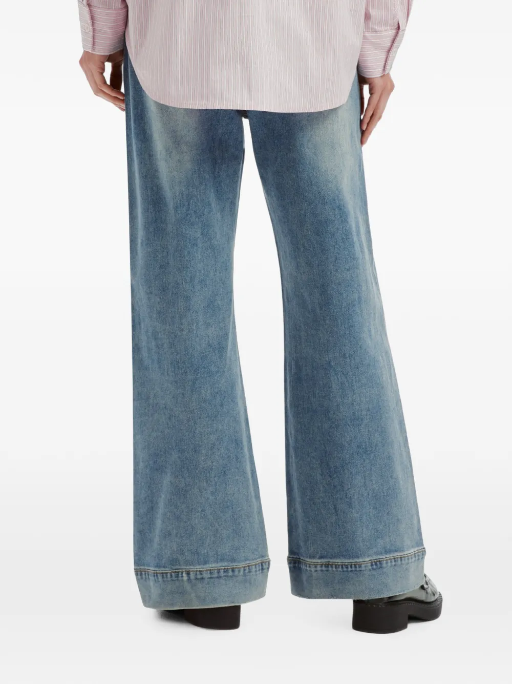 b+ab Jeans met wijde pijpen Blauw