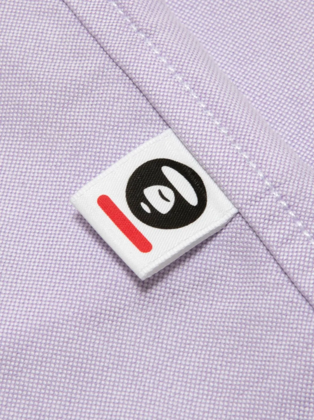 AAPE BY *A BATHING APE Moonface overhemd met logopatch en knopen Paars