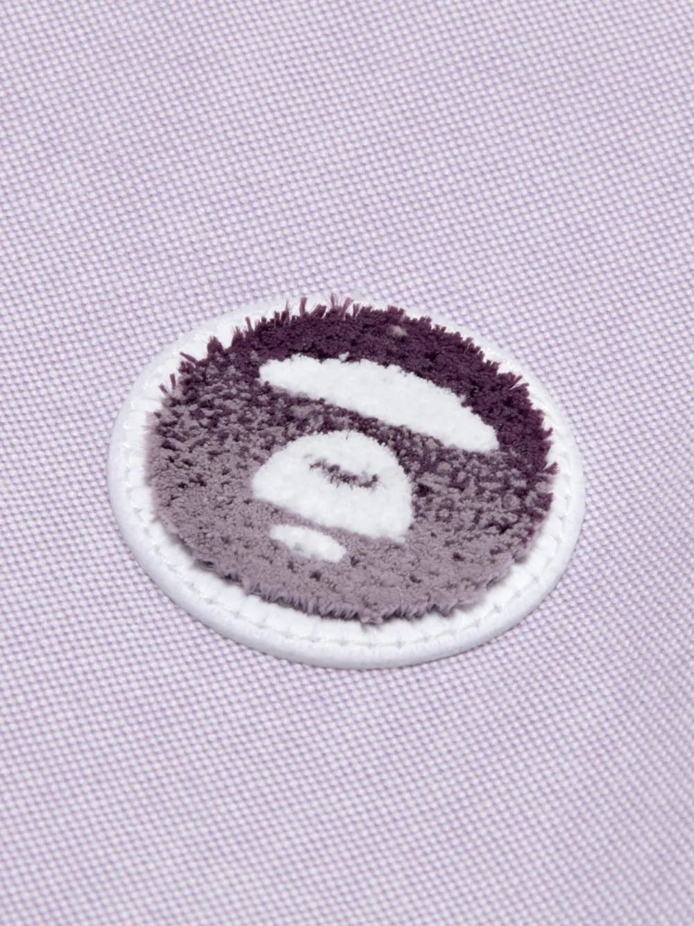 AAPE BY *A BATHING APE Moonface overhemd met logopatch en knopen Paars