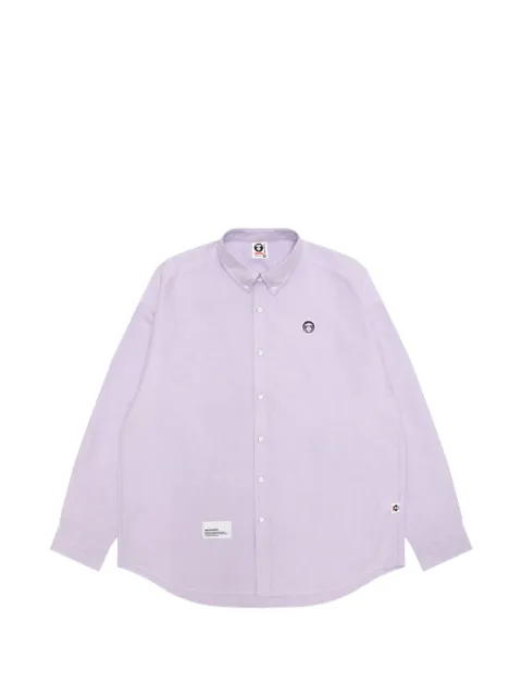AAPE BY *A BATHING APE® Moonface logo-patch button-down shirt