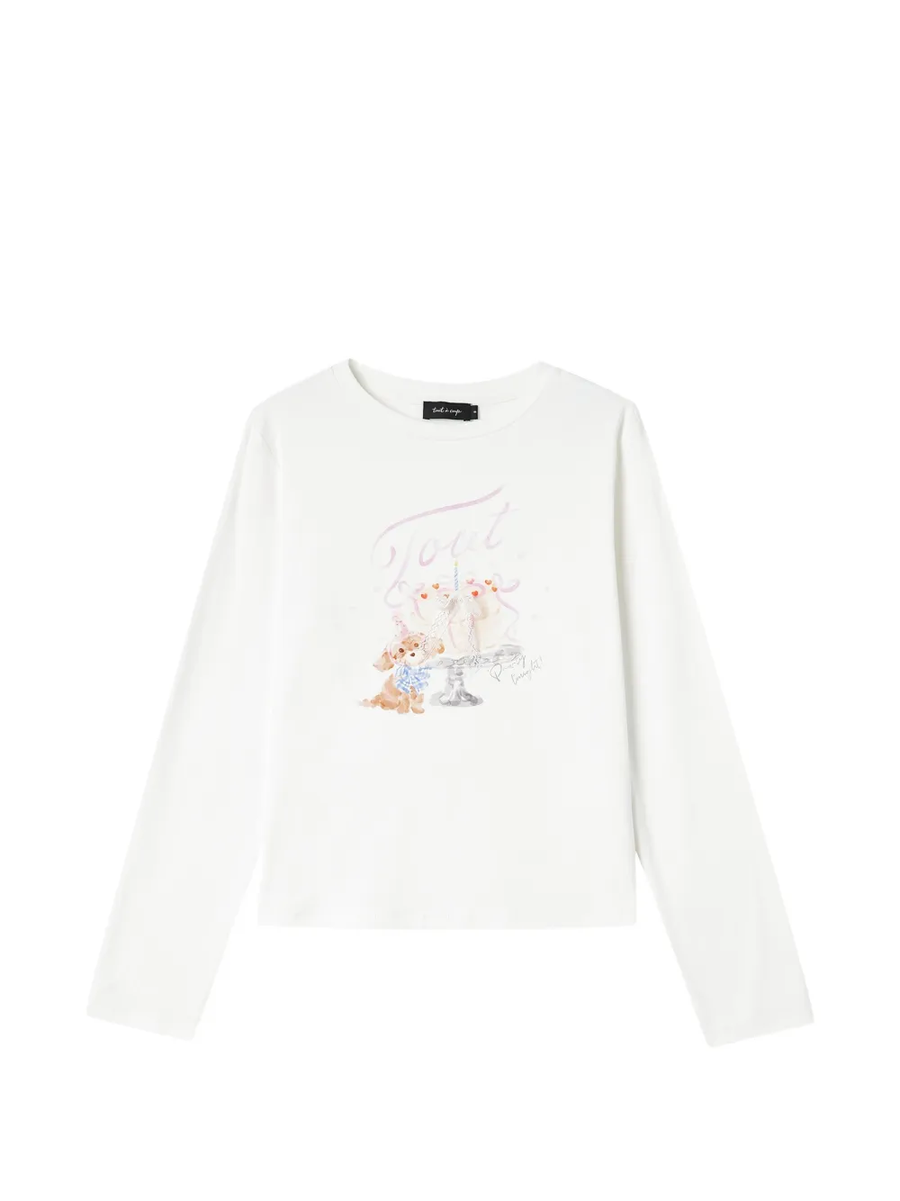 tout a coup graphic-print long-sleeve T-shirt