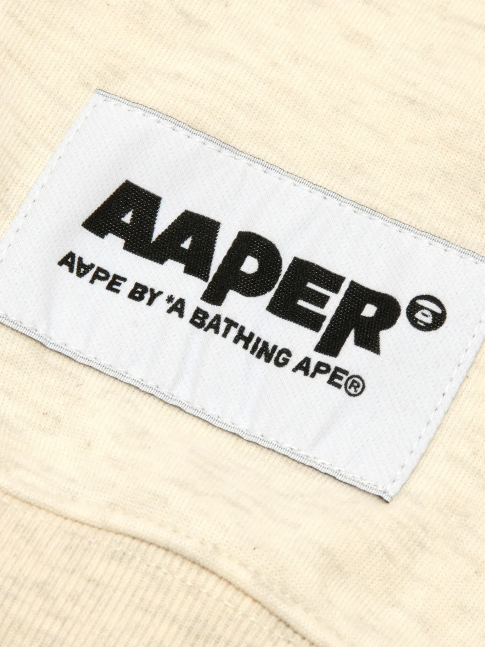 AAPE BY *A BATHING APE Hoodie met logoprint en trekkoord Beige