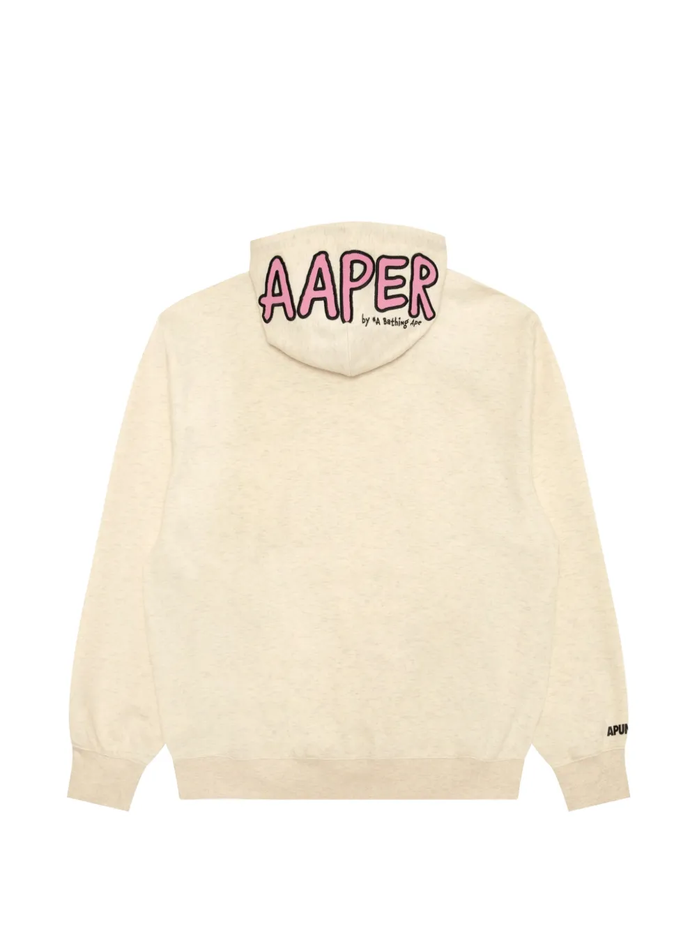 AAPE BY *A BATHING APE Hoodie met logoprint en trekkoord Beige