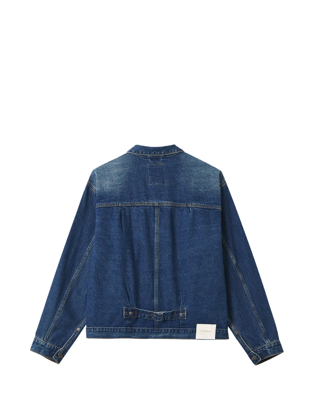 CHOCOOLATE Denim jack met opgestikte zakken en vervaagd effect Blauw