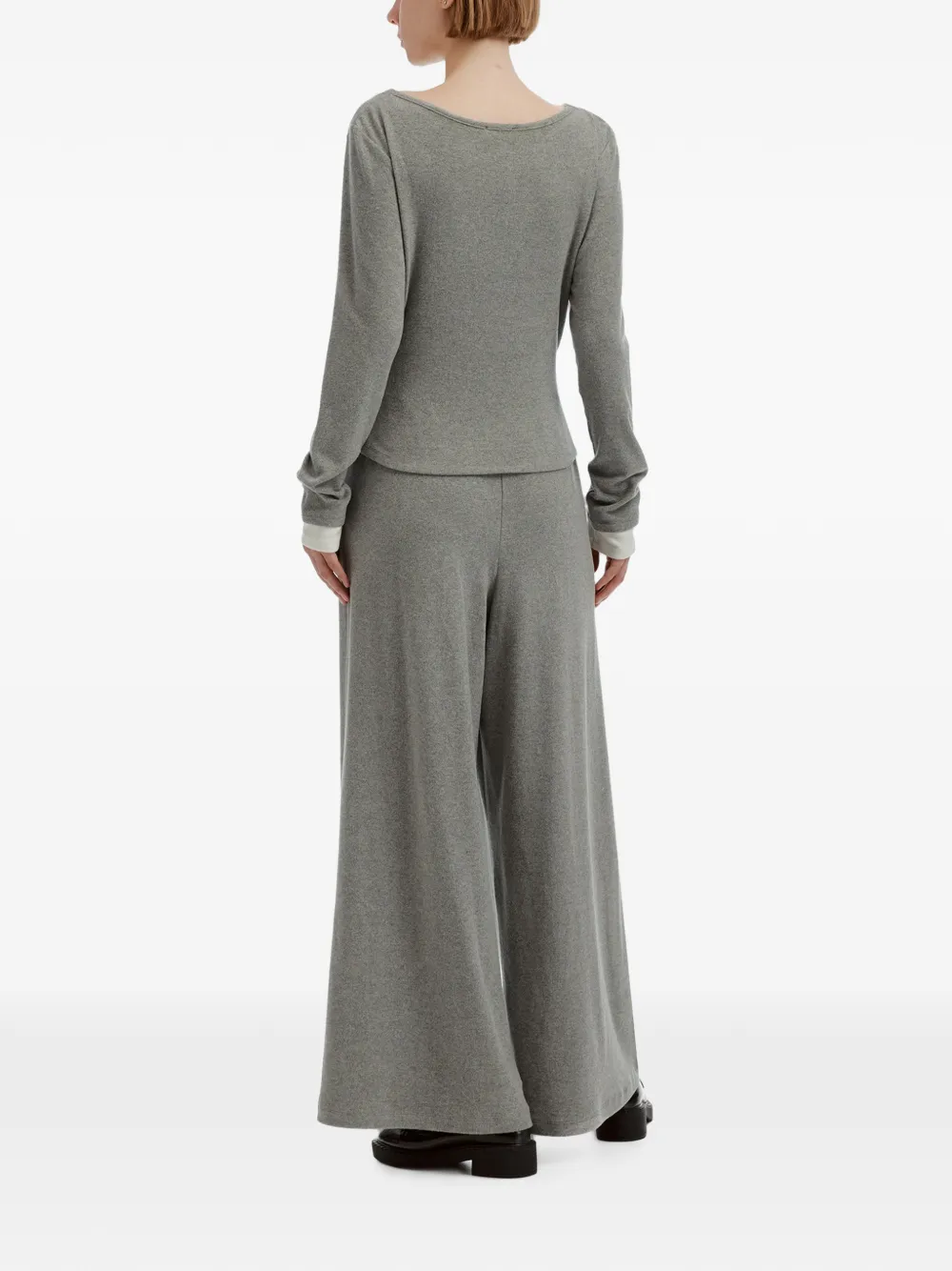 tout a coup Broek en sweater met geplooid detail en ronde hals Grijs