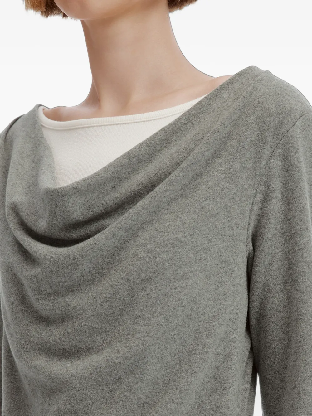 tout a coup Broek en sweater met geplooid detail en ronde hals Grijs