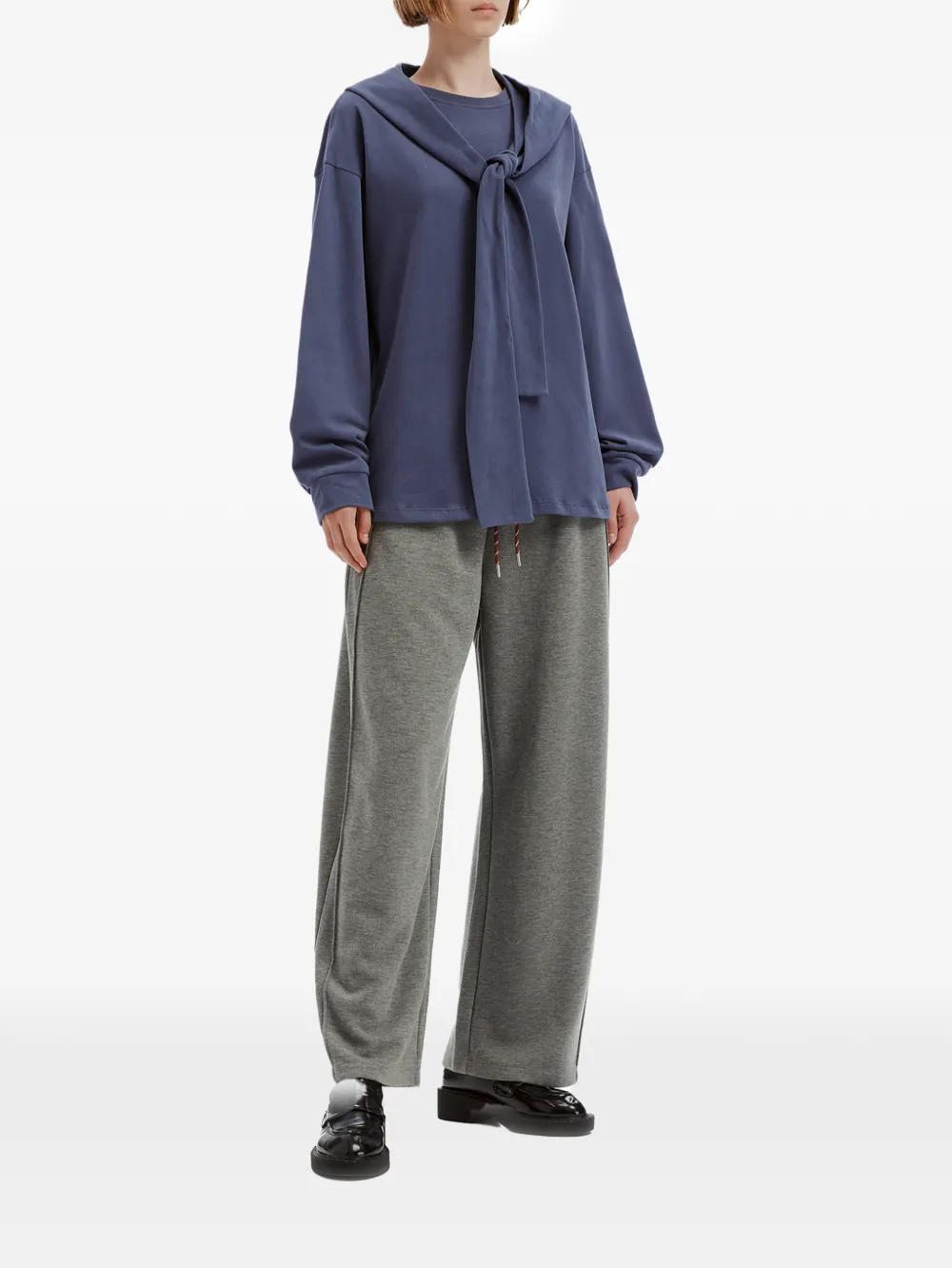 tout a coup Broek met trekkoord Grijs