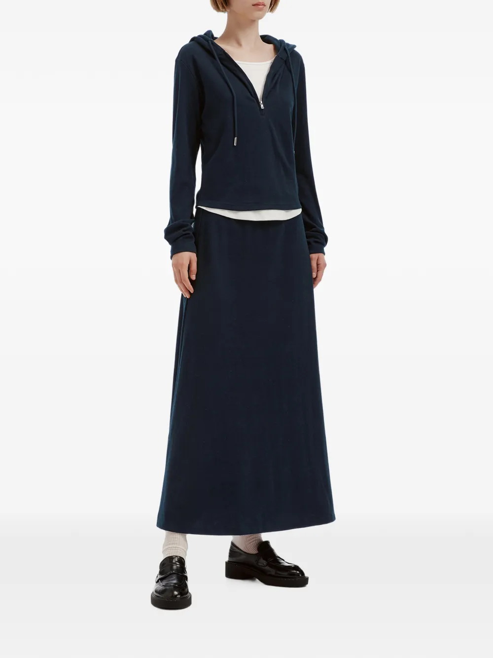 b+ab Rok en hoodie met teddybeerprint Blauw