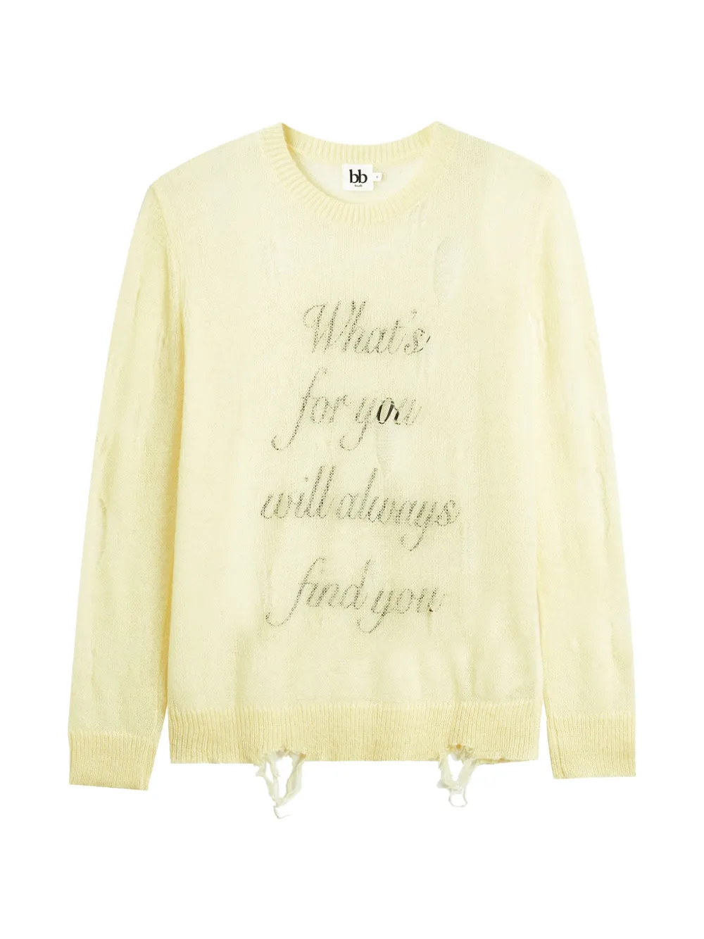 b+ab distressed sweater - Giallo