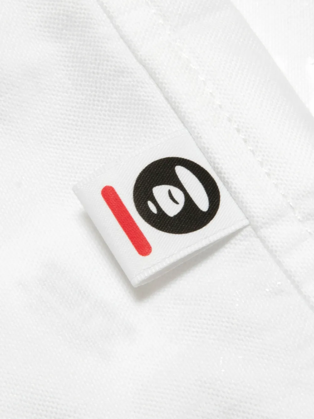 AAPE BY *A BATHING APE Moonface button-down overhemd met logopatch Wit