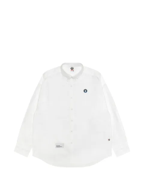 AAPE BY *A BATHING APE® Moonface logo-patch button-down shirt