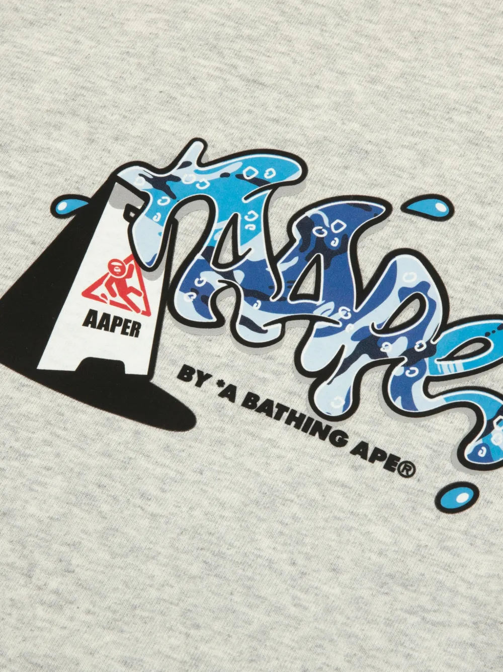 AAPE BY *A BATHING APE Aaper T-shirt met lange mouwen Grijs