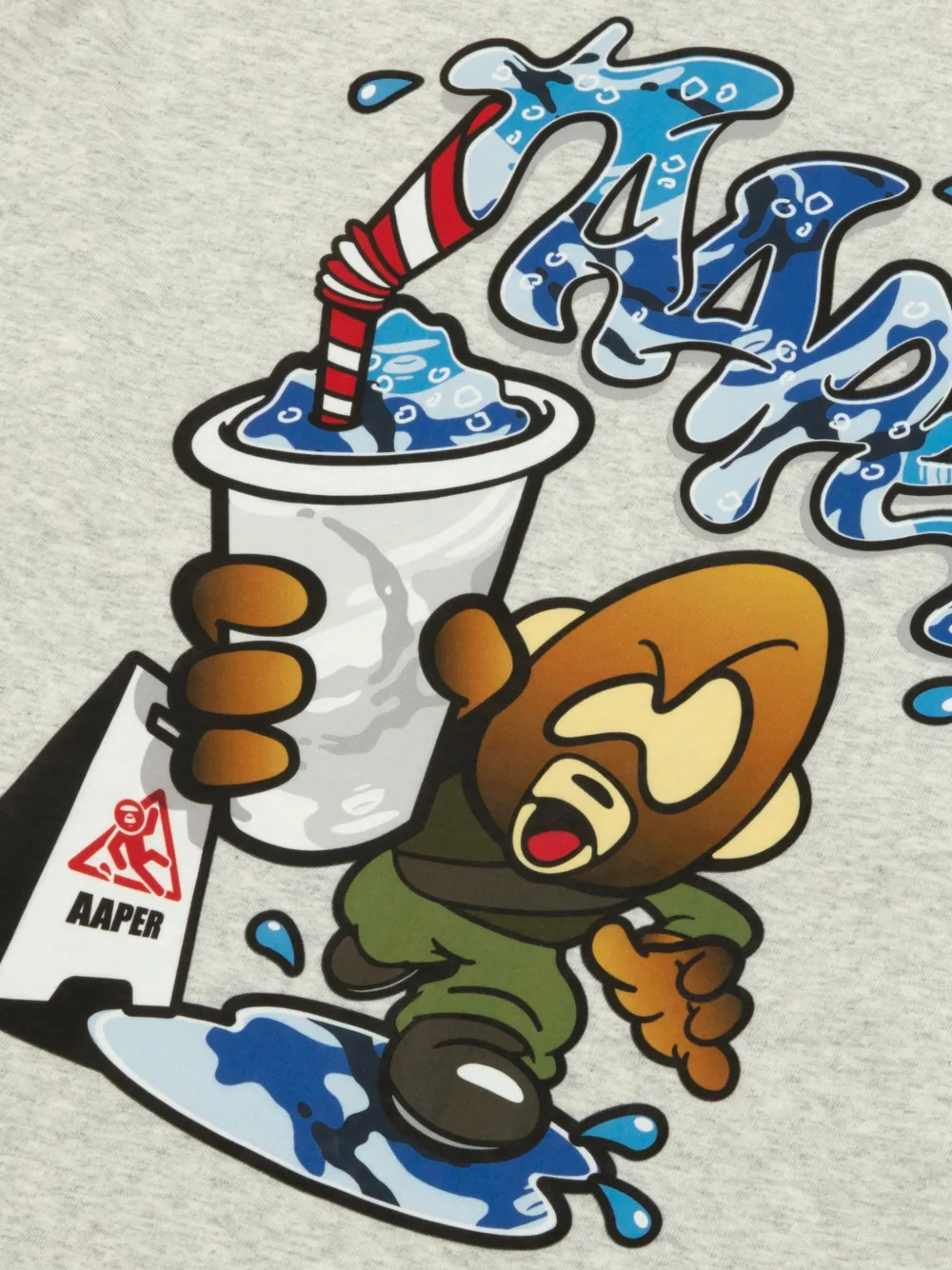 AAPE BY *A BATHING APE Aaper T-shirt met lange mouwen Grijs