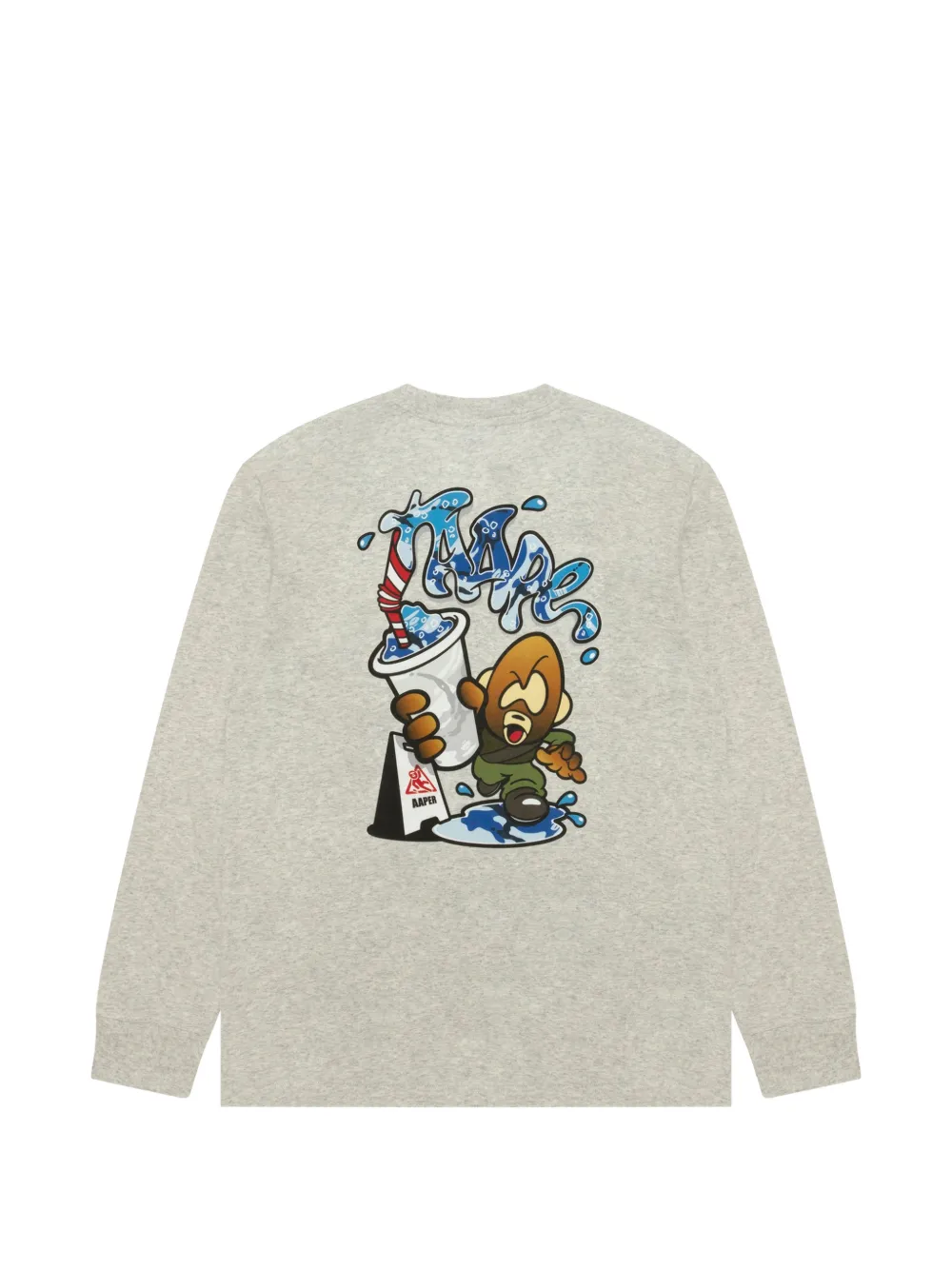 AAPE BY *A BATHING APE Aaper T-shirt met lange mouwen Grijs