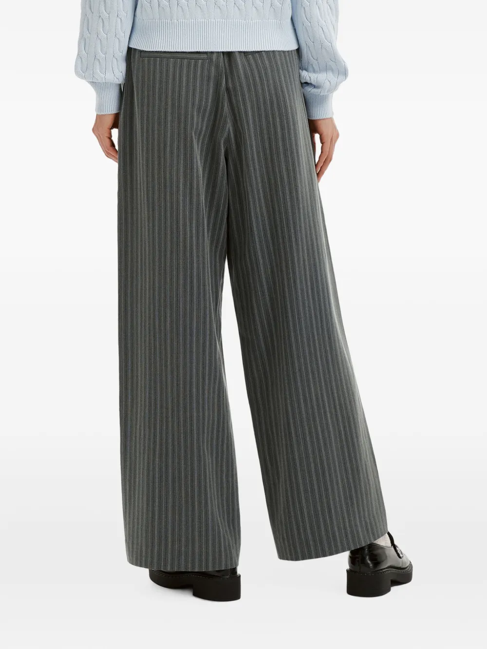 b+ab Broek met wijde pijpen Grijs