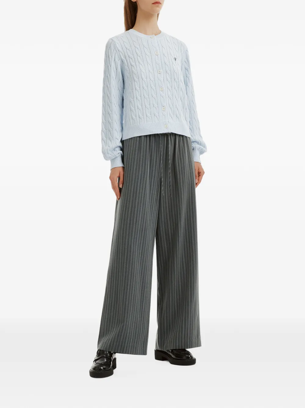 b+ab Broek met wijde pijpen Grijs