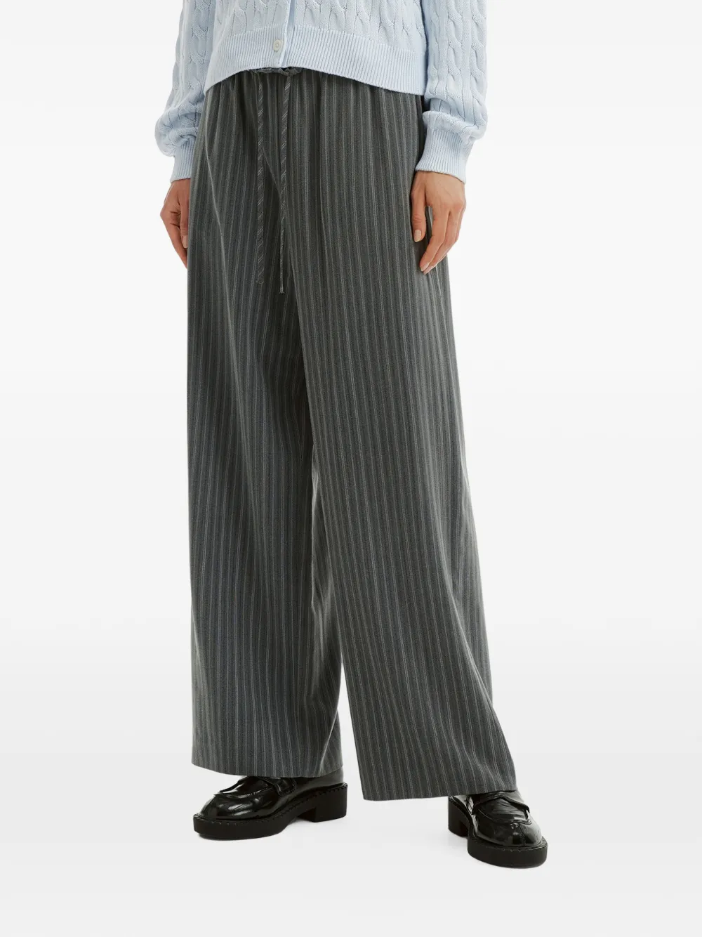 b+ab Broek met wijde pijpen Grijs