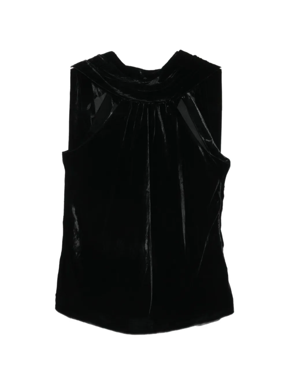 SIMKHAI Scarlett velvet top - Nero