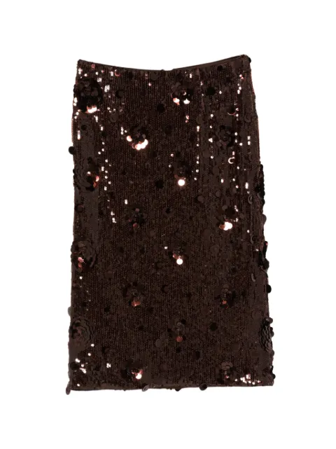 ROTATE BIRGER CHRISTENSEN falda midi con detalles de lentejuelas