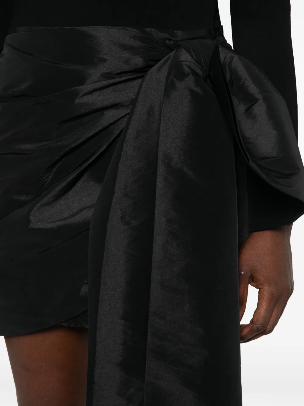 SIMKHAI Tedda bow-detail mini dress Zwart