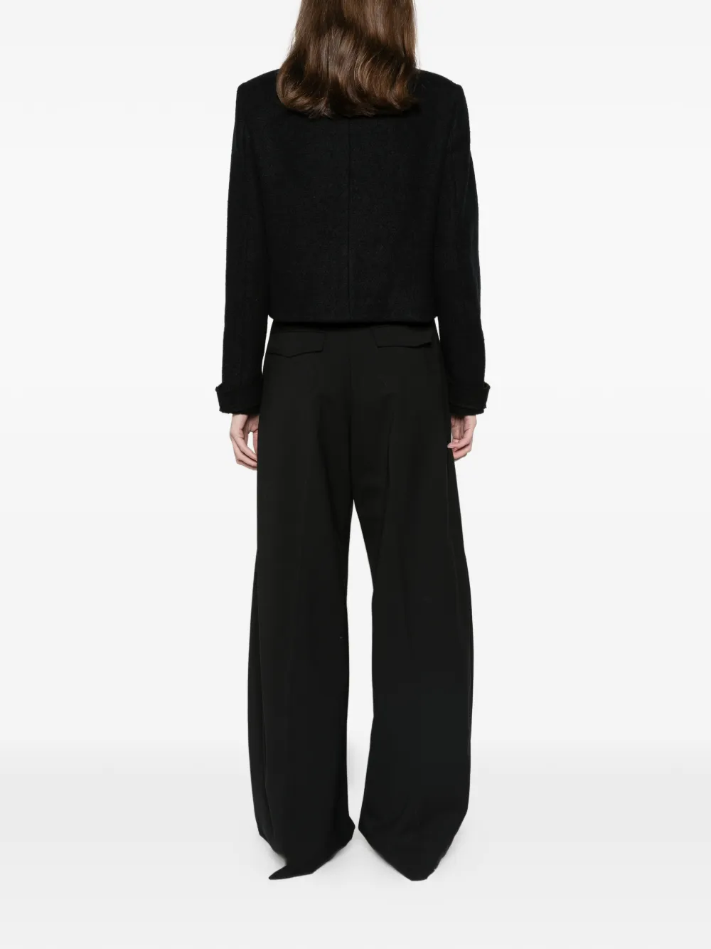 SIMKHAI button-up high-neck jacket Zwart