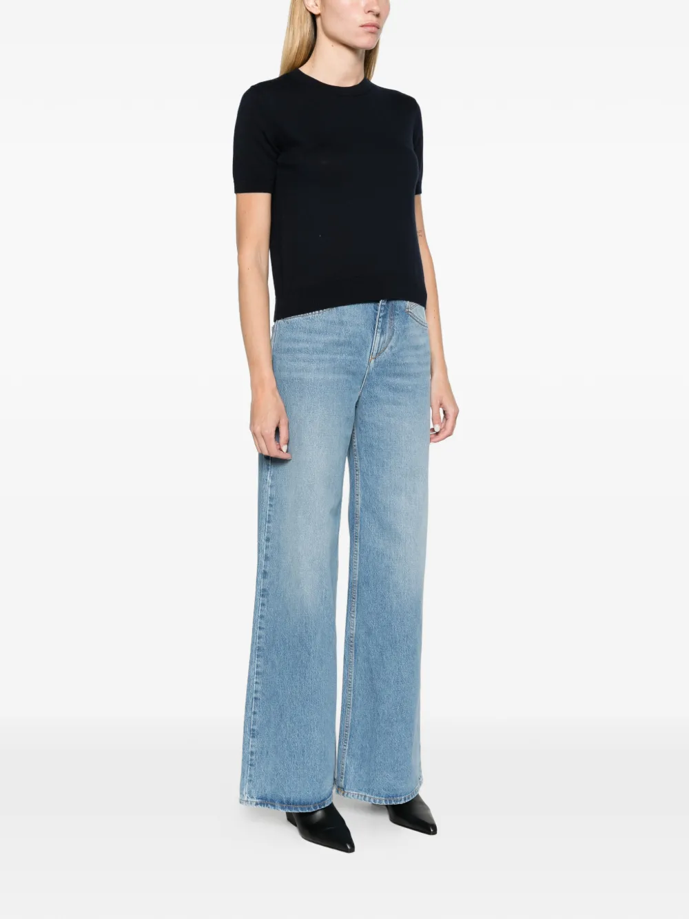 'S Max Mara cashmere cotton and silk yarn jumper ultramarine Blauw