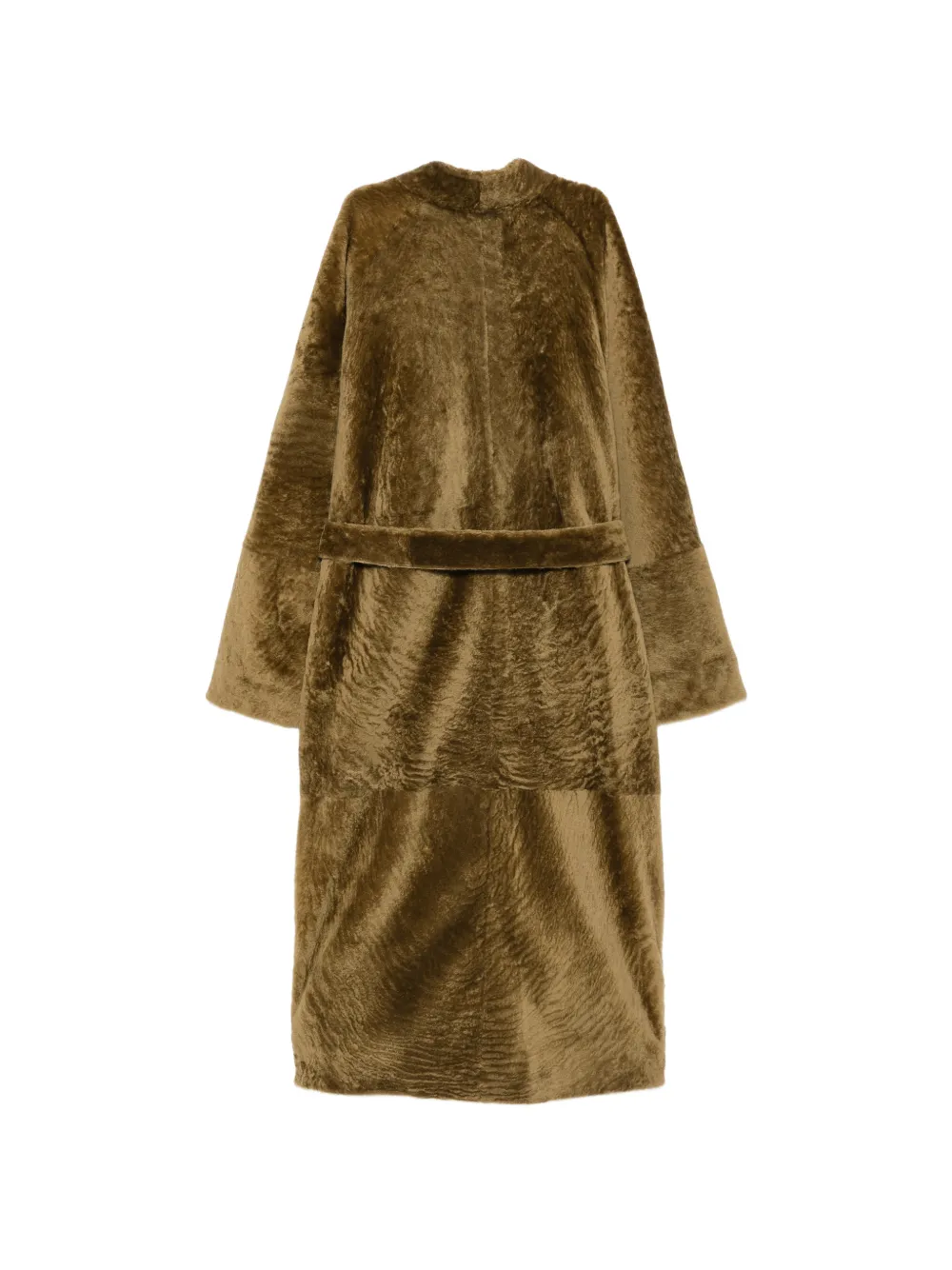 Arma Dilan belted leather coat Groen