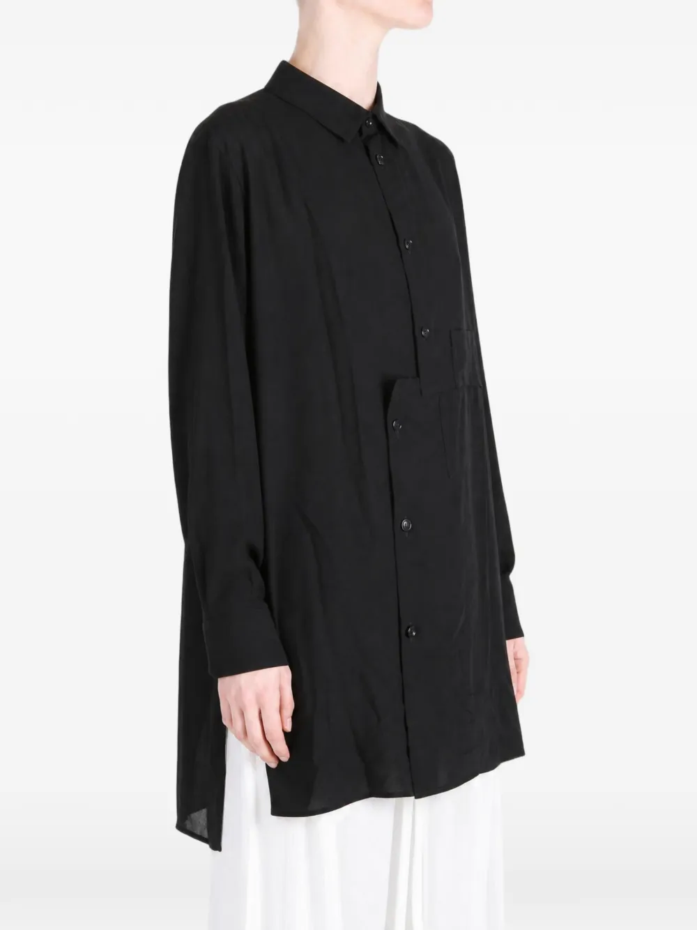 Y's Blouse met patchwork Zwart