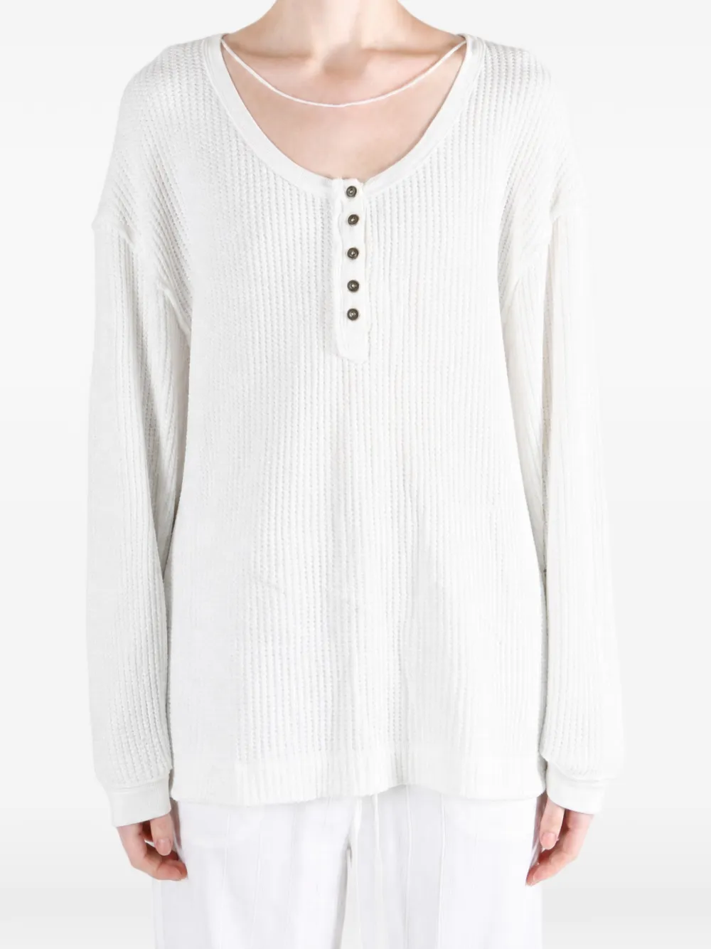 Free People We The Free Montreal waffle-knit sweater - Weiß