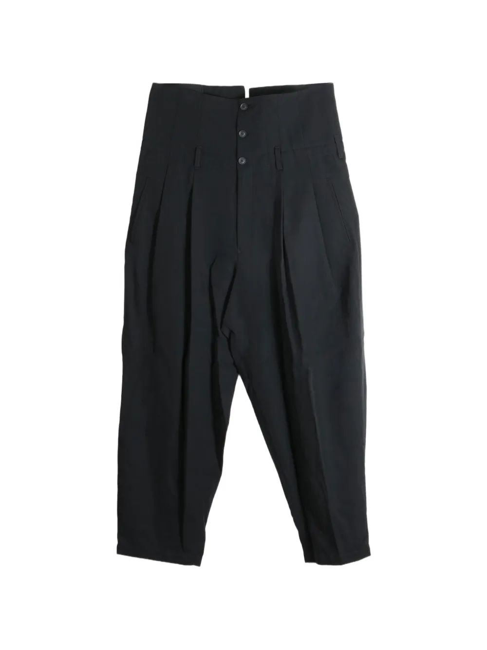 Yohji Yamamoto High waist broek Zwart