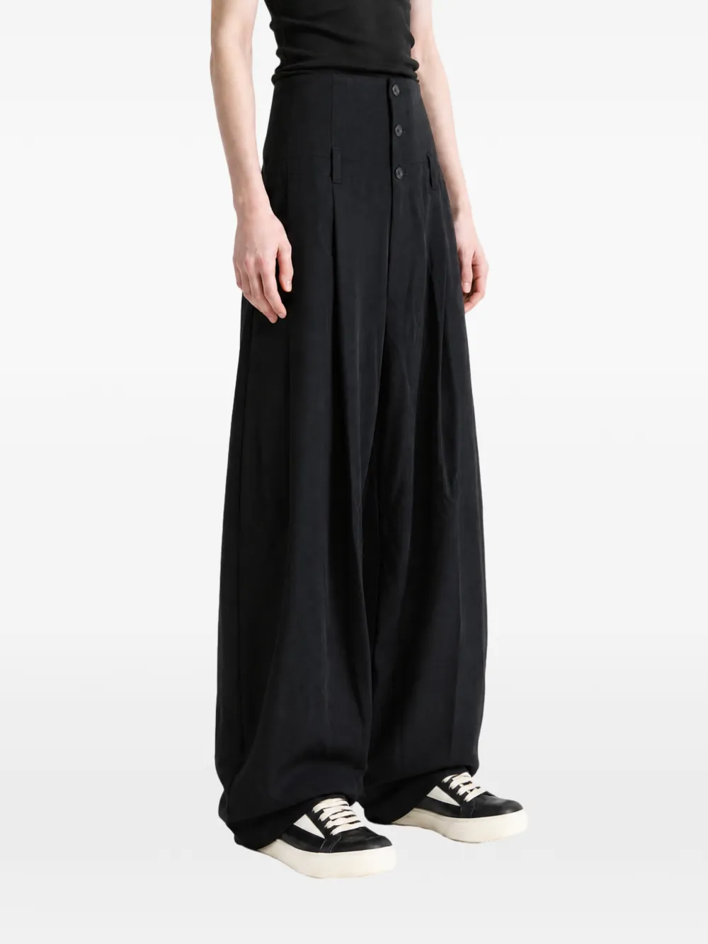 Yohji Yamamoto High waist broek Zwart