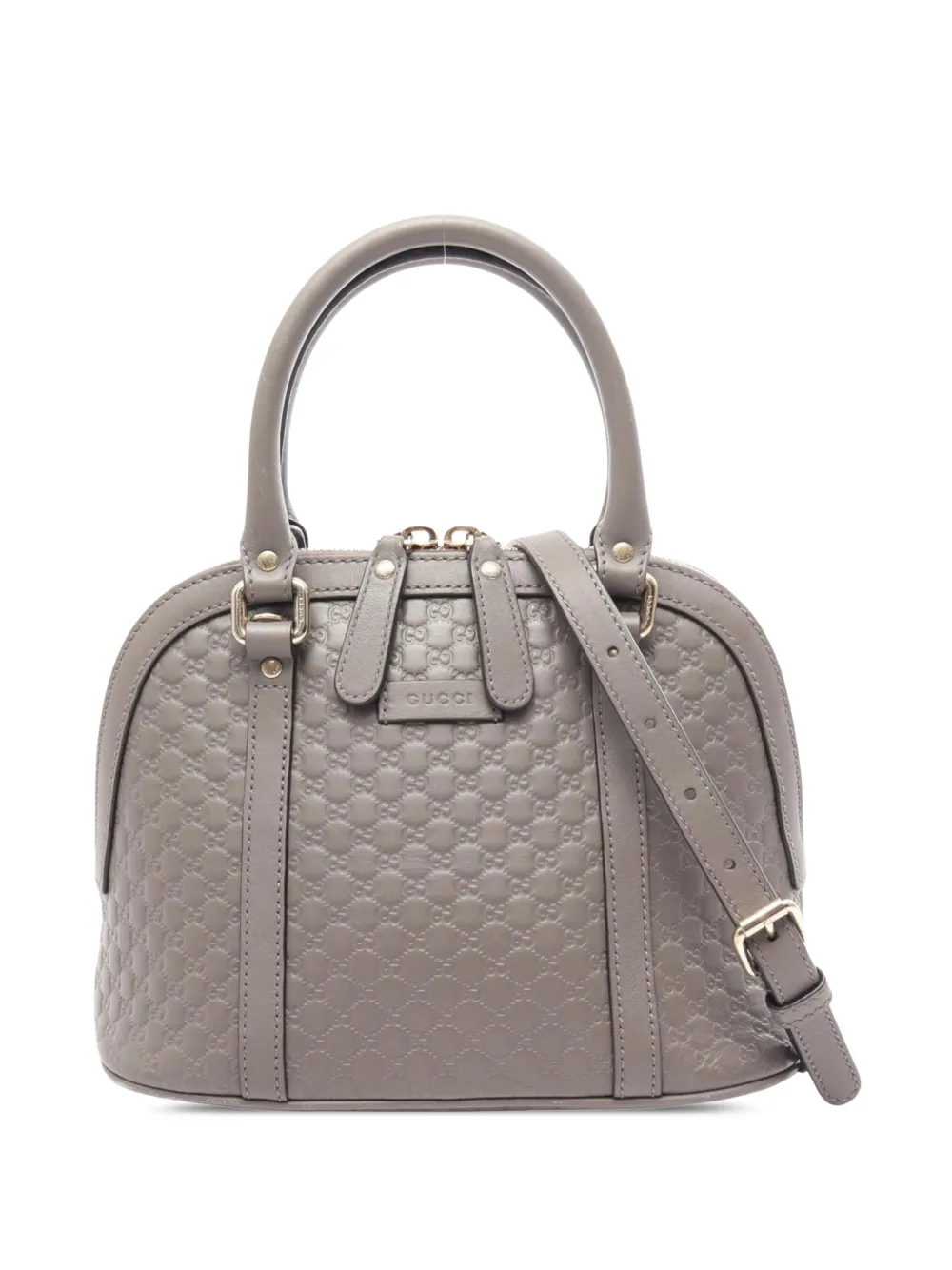 Gucci Pre-Owned 2016-2026 Mini Microguccissima Dome satchel - Grigio