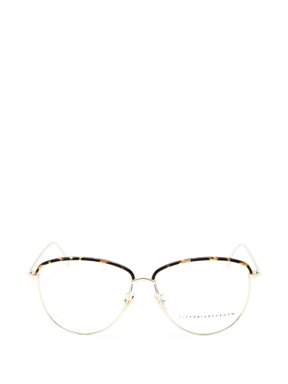 Victoria Beckham Eyewear tortoiseshell-effect oval-frame glasses Goud