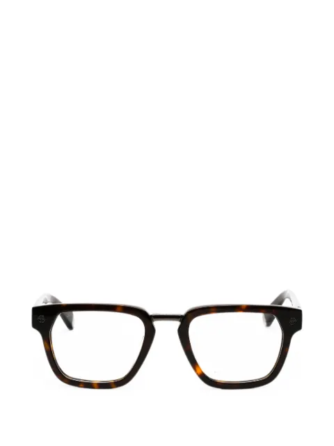 Philipp Plein Eyewear tortoiseshell-effect rectangle-frame glasses