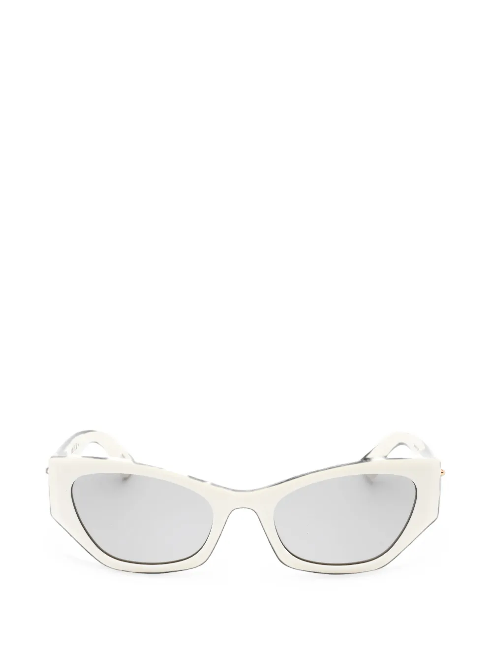 Moschino zip-detail cat-eye sunglasses - Bianco
