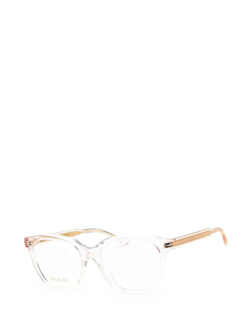Gucci Eyewear rectangle-frame glasses Beige