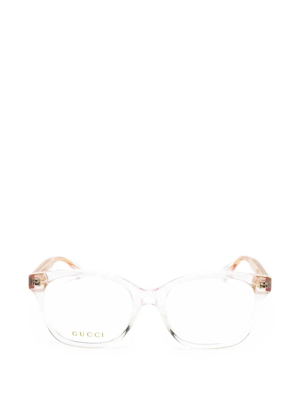 Gucci Eyewear rectangle-frame glasses Beige