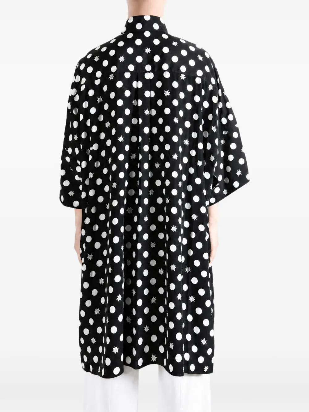 Y's Blouse met stippen en sterprint Zwart
