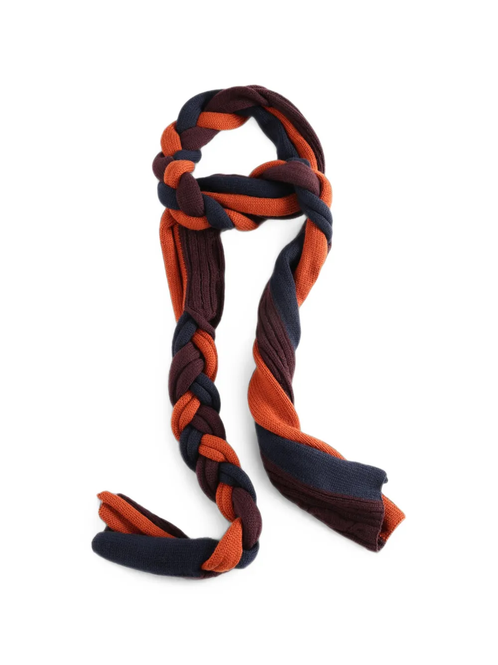 Y's braided wool scarf - Arancione