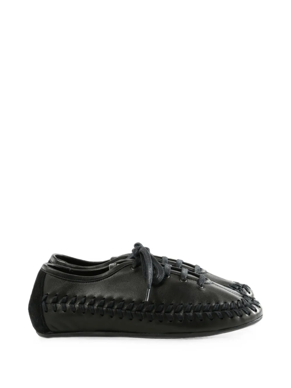 Hereu whipstitch-trim leather sneakers