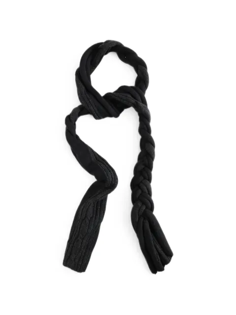 Y's braided cable-knit scarf