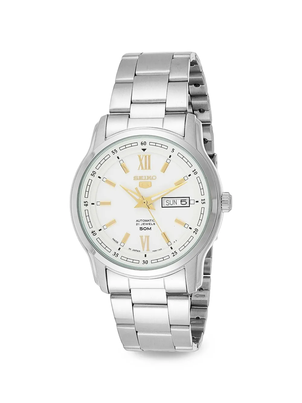 SEIKO round-frame 40mm watch - Bianco