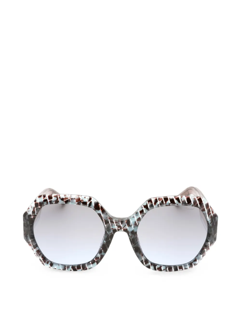 Chopard oversized geometric-frame sunglasses - Blu