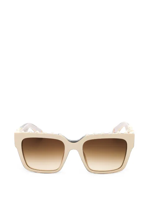 Roberto Cavalli stud-embellished rectangle-frame sunglasses