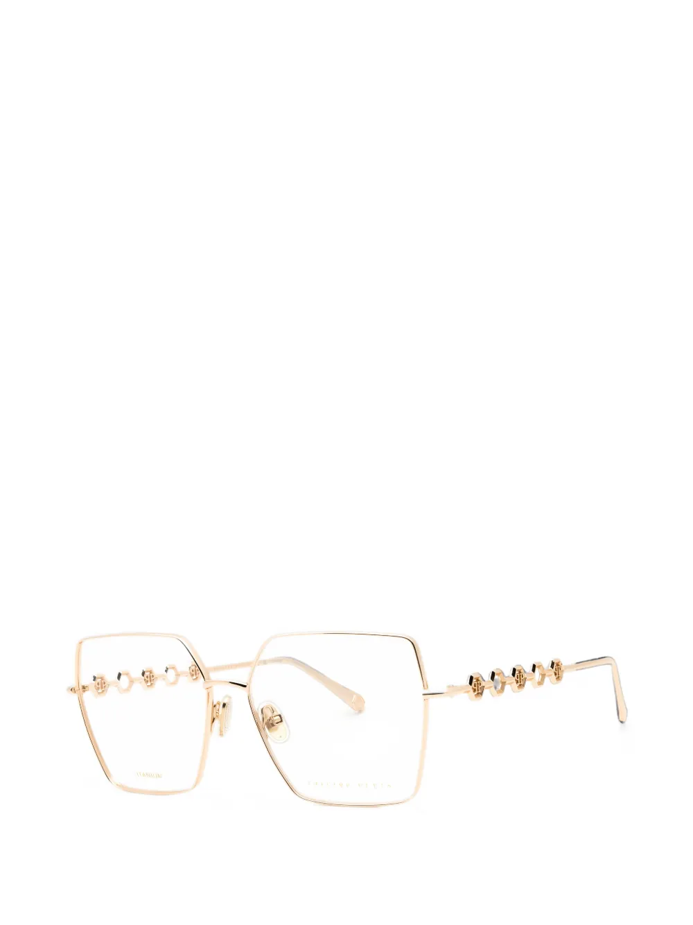Philipp Plein Eyewear geometric-frame glasses Goud