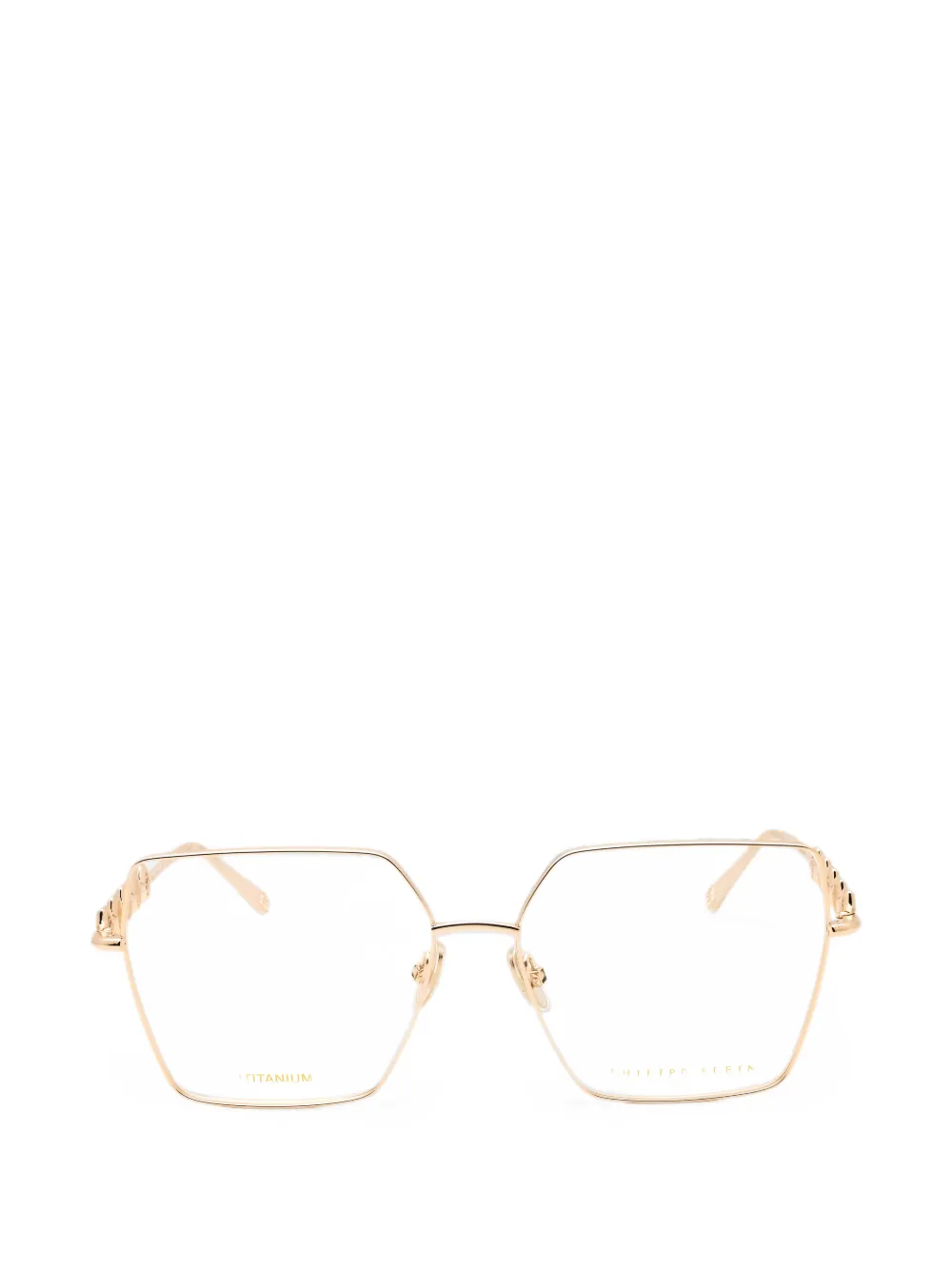 Philipp Plein Eyewear geometric-frame glasses Goud
